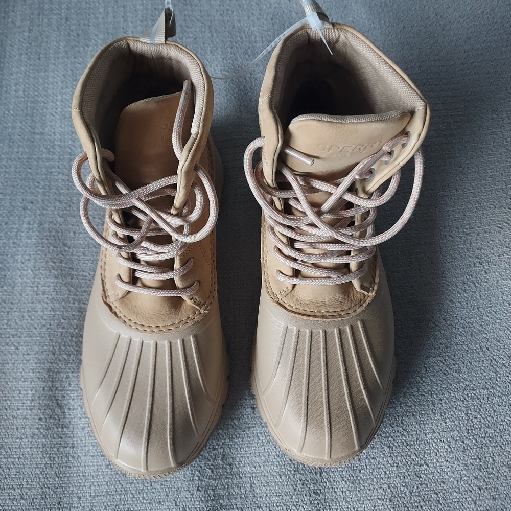 Sperry DuckFloat Women's Leather Top-sider Waterproof Rain boots Sz 7.5